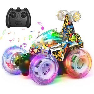 RC Stunt Car Invincible 360°Rolling Twister with Colorful Lights & Music Switch